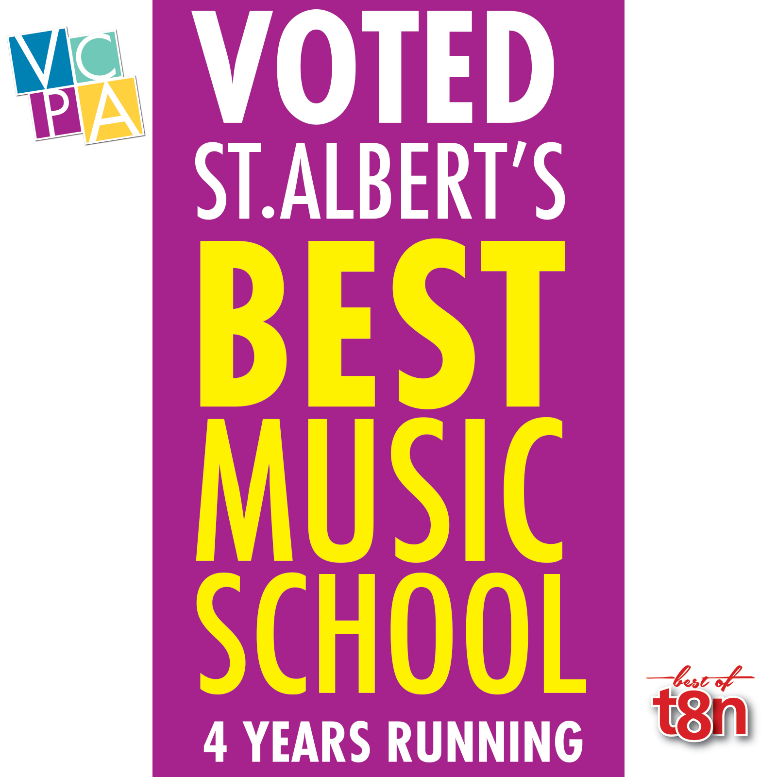 Winner for T8N's Best of St. Albert 4 years in a row